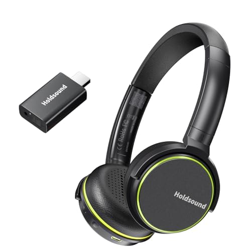 Holdsound Wireless Headphones for TV - Lightweight & On-Ear TV Headphones Wireless for Seniors with USB Transmitter (Optical, AUX, RCA, and USB Output)
