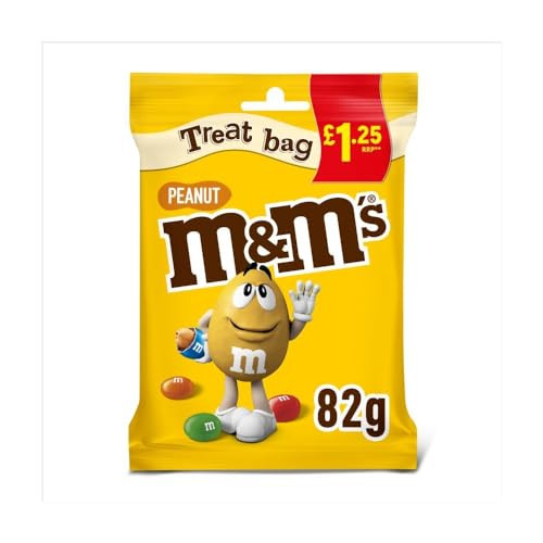 M&M's Crunchy Peanut & Milk Chocolate Bites Treat Bag 82g x 16 Bags, Mini