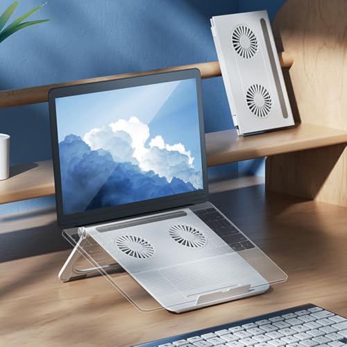 Base ajustable para portátil con ventiladores duales miniatura 4