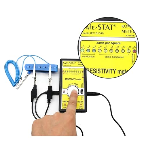 Image of 10 Pack ESD Wrist Strap with Grounding Plug, Adjustable Coiled Cord (Yellow)