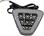 IKON MOTORSPORTS, Brake Lights Universal Fitment, Triangle Smoke LED Rear 3RD Stop Safety Lamp