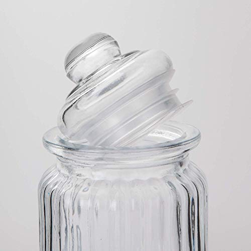 Image of S.K. SALES 350ml Glass Storage Jar Set of 3 | Round Transparent Airtight Containers with Lids | Multipurpose Kitchen Storage Jars for Spices, Snacks, Dry Fruits & Food Items