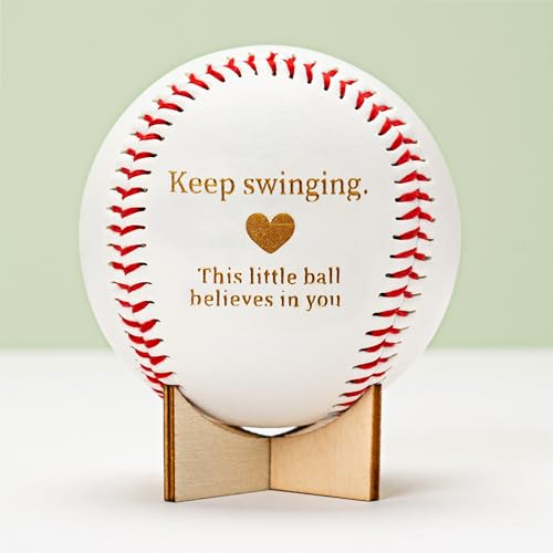 DuduCraft Inspirational Baseball Gift – Engraved Motivational Quote Baseball for Boys, Men, Teen Athletes – Positive Sports Gift for Son, Grandson, Coach – Encouragement Gift