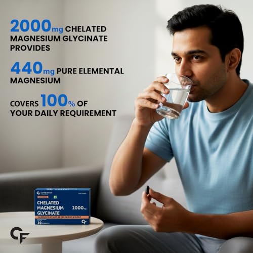 Image of Carbamide Forte Chelated Magnesium Glycinate 2000mg Per Serving Supplement - 10 Veg Tablets