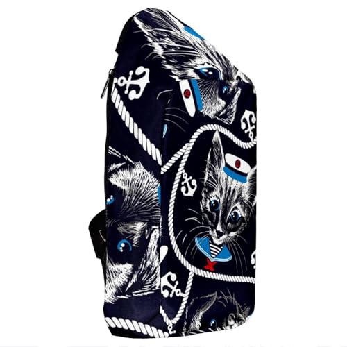 Bolsa cruzada de marinero con ancla, mochila compacta de 16x36cm para hombre y mujer 4