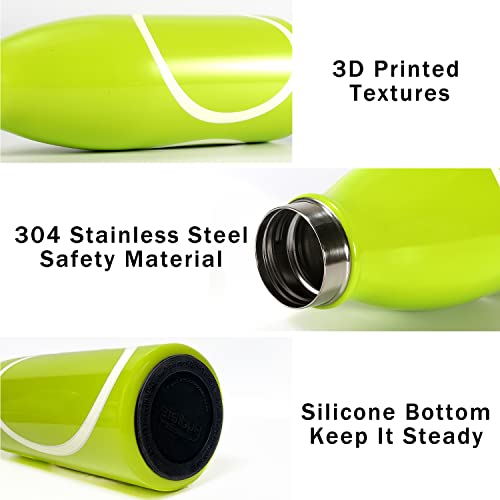Hydrate Factory Tennis Gifts Water Bottle With 3D Printing - Stainless Steel Thermo Mug Gifts For Girls Boys - 12 Oz #TOP3
