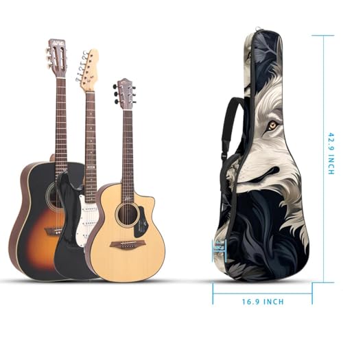 JRHEJTFZ Housse pour guitare acoustique de 1,9 cm d’épaisseur – Imperméable – Durable et élégant – Motif loup de dessin animé, Multicolore., 42.9×16.9×4.7 in, Motif imprimé tendance - Les Beatles, Paul McCartney, John Lennon, RIngo Starr, George Harrison JRHEJTFZ Housse pour guitare acoustique de 1,9 cm d'épaisseur - Imperméable - Durable et élégant - Motif loup de dessin animé, Multicolore., 42.9x16.9x4.7 in, Motif imprimé tendance – Image 6