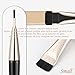 KINGMAS 2Pcs Flat Foundation Brush, Korean Spatula Facial Makeup Brush, Ultra Thin Concealer Contour Brush for Liquid Cream Blending
