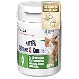 GIGI VET Gelenktabletten für Katzen – mit Glucosamin, MSM, Chondroitin & Vitamin C – Unterstützung für Gelenke, Knorpel & Beweglichkeit – schmackhafte Kautabletten – 60 Tabletten