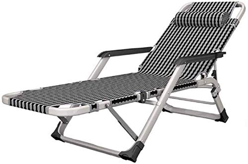 Chaise de camping inclinable avec dossier réglable pour sieste