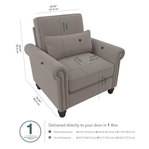 Sillón con brazos peluche beige miniatura 3