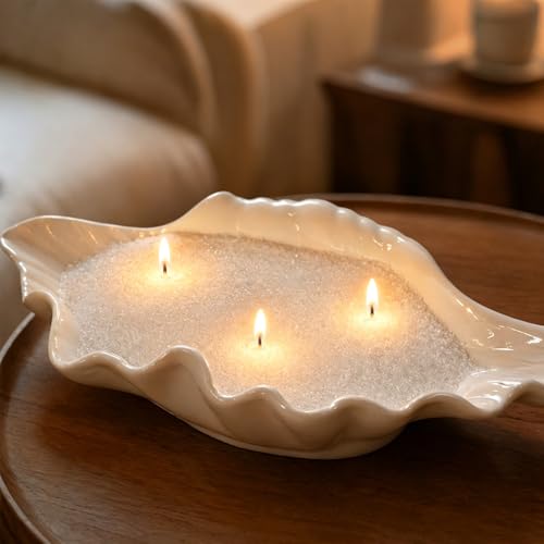 Candle Sand with Wicks Candle Making Kit 1.1IB Natural Pearled Candle Wax Lemongrass Citronella Scented Candle Beads 1.1IB Refillable Candle Sand kit for Home Decor Outdoor Mothers Day Gifts