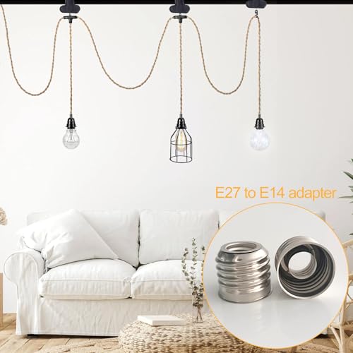 Portalámparas E27 vintage con interruptor y 9,36m de cable para iluminación retro 5