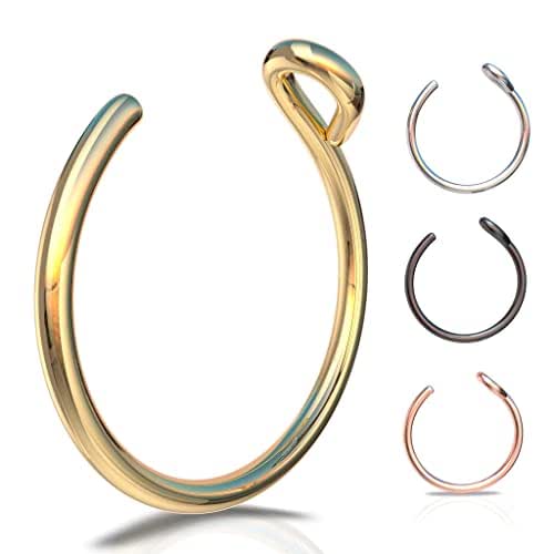 Fake Clip On Nose Ring 24g No Piercing Needed Smooth