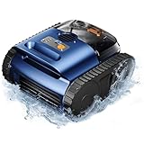 Cordless Robotic Pool Vacuum with Sonar Navigation & Track Drive, Dual 180W Brushless Motors, Wall & Waterline Climbing, 150-Min Runtime, for Inground & Above-Ground Pools up to 2,150 Sq. Ft.
