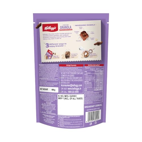 Image of Kellogg's Crunchy Granola Chocolate & Almond |Muesli |Power Breakfast | 400g