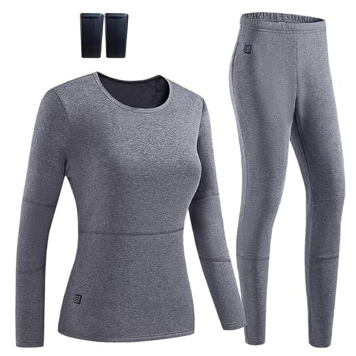 Electric Heated Underwear Set with Power Bank Thermal 28 Heating Zones Outdoor Sports Ultra-Soft Base Layer