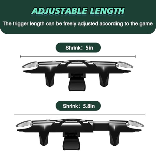 EasEasy Phone Game Trigger for iOS/Android, Mobile Gamepad Controller Compatible for PUBG/Knives Out/Call of Duty, Sensitive Aim & Shoot PUBG Trigger with Gaming Finger Sleeves