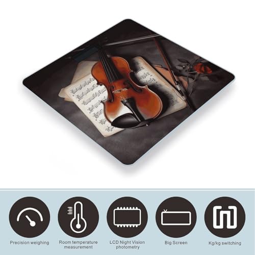 Báscula digital de vidrio templado para baño y peso corporal miniatura 3