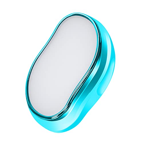 Crystal Hair Remover, Hair Eraser, Home Exfoliating Hair, Quick and Easy Painless Hair Removal Tool Easy to Clean, 70g Easy to Carry, Multiple Colors, Universal for Arms, Legs and Back (Light Blue)