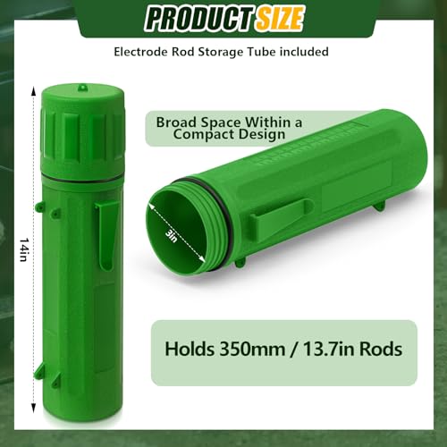 Image of Zonon 4 Pcs Welding Rod Storage Tube 14 Inch Tig Rod Holder, Green