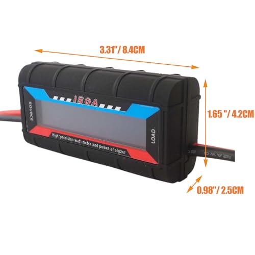 Image of 150A Watt Meter Power Analyzer, High Precision RC Multi Meter, Battery Testers Voltage Amp Consumption Performance Monitor for Voltage(V) Current(A) Power(W) Charge(Ah) and Energy (Wh)