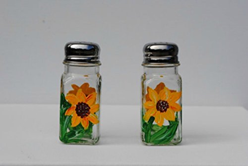 Sunflower Salt and Pepper Hand Painted Shakers Set