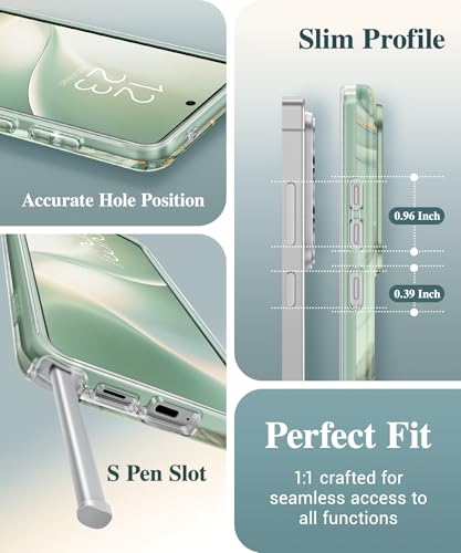 Image of GVIEWIN for Samsung Galaxy S26 Ultra Case, [Slide Camera Cover & Built-in HD Screen Protector] [2 Front Frames] Shockproof Military Grade Protective Marble Phone Case for S26 Ultra 6.9 inch (Desert Dream)