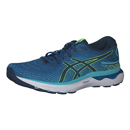 ASICS Nimbus 24 Straßenlaufschuhe für Männer Hellblau Grün 44 EU