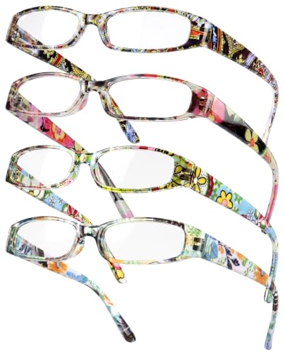 Image of Gaoye 4-Pack Readers for Women, Blue Light Blocking Reading Glasses, Stylish Reading Glasses for Women in 4 Patterns