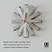 Umbra Ribbon Modern 12-inch Wall Clock, Battery Operated Quartz Movement, Silent Non Ticking Wall Clock, Stainless Steel