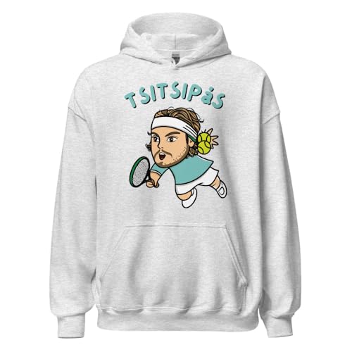 Sweat Tsitsipas tennis couleur ash avec capuche confortable S