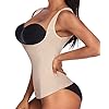 Ekouaer-Waist-Trainer-For-Women-Underbust-Corset-Vest-Body-Shaper-Tank-Top-Cincher-Shapewear-With-Hooks-S-4XL Ekouaer Womens Waist Trimmer Shapewear For Weight Loss Corset(Nude, L fit 33-35 Inch Waistline)