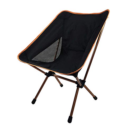 Chaise de camping pliable randonnée pique-nique et plage black