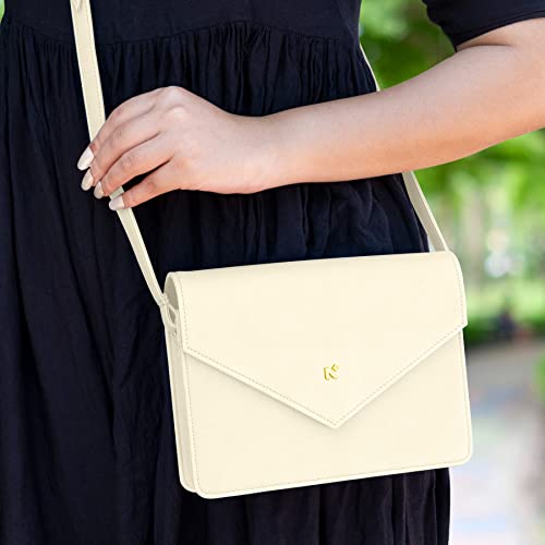 Image of NEORAH Women's Crossbody Sling Bag EMMA + Envelope Flap +Magnetic Closure + Zippered Compartment + ATM Card Holder 6 Slots |Vegan LEATHER Side Bag clutch |Compact and lightweight Sling Bag