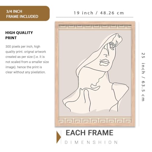 Image of kotart Premium Digital Paintings with Frame for Home Decoration - Painting for Living Room Bedroom Office Room Decor - Painting for Wall Decoration - Pack of 6 (Art 12, 19x25 inch)
