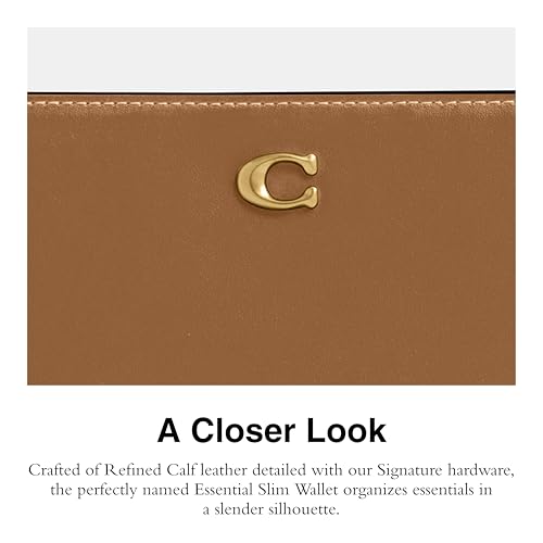 Coach Women's Essential Skinny Accessory-Travel Wallet, B4/Honey Brown, One Size4