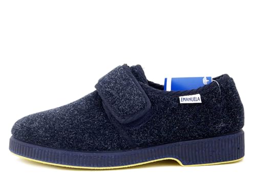 EMANUELA 581 Blu Pantofola Uomo Made in Italy Lavabili in Lavatrice A 30 Gradi Blu 42
