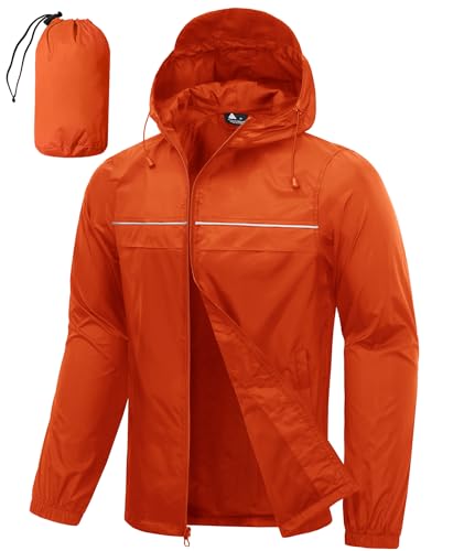 Image of SWISSWELL Mens Rain Jacket & Coats Packable Lightweight Waterproof Rain Shell Hooded for Golf Travel Hiking