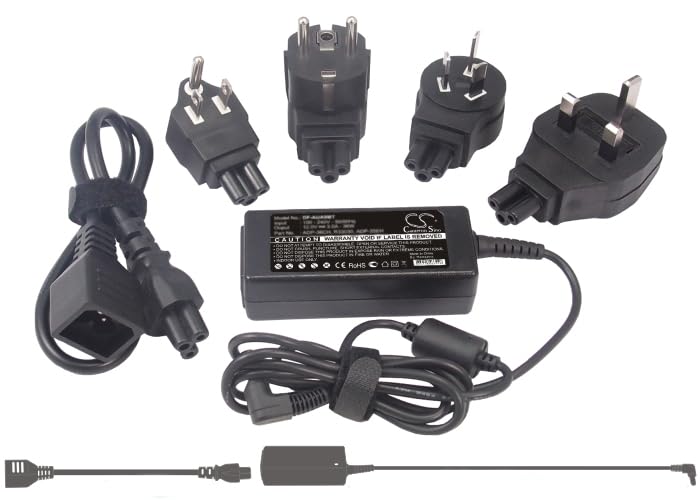 Battery Charger Compatible with Asus Eee PC 1000XP, 1002, 1002HA, 1002HA-BLK006X, 1008HA, 1200, 900A, Part Number: ADP-36EH, ADP-36EH C, EXA0801XA, HU-120300, PA-1700-02, R33030