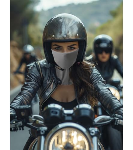 Balaclava Summer Ski Masks, Thin Breathable Soft Skull Face Mask, Cooling Motorcycle Head Bandana for Men Women (Light Grey) - Thumbnail 6