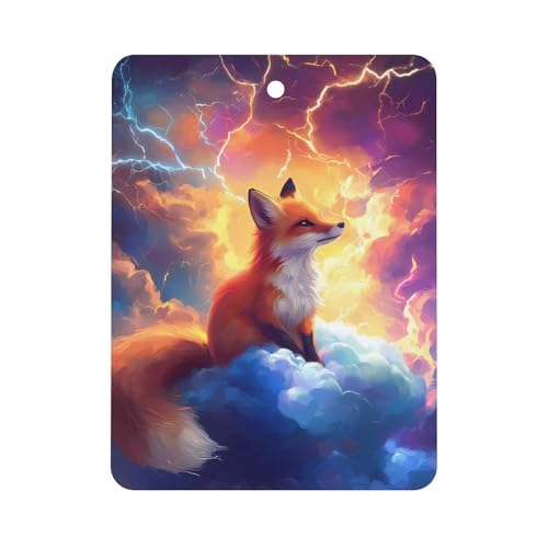 Fox Fantasy Car Air Freshener Hanging Aromatherapy Tablets for Car Accessories Square