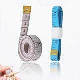 Soft Measuring Tape 2 Pack Flexible Tailor Tape Double Sided Sewing Tool for Home Travel Storage Desk Office Use(59inch)