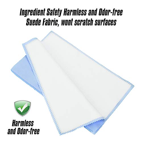 Sevenwell 2Pcs Jewelry Polishing Cleaning Cloth Large 10'' X 12'' For Sterling Silver Jewelry Gold, Diamond, Platinum, Precious Stones, Coins (Blue) #TOP2