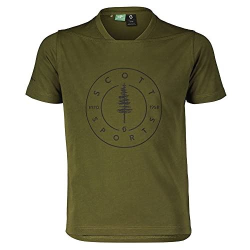 Scott Trail Trail Flow 10 DRI Junior Kinder Fahrrad Trikot kurz fir grün 2024: Größe: L (152)