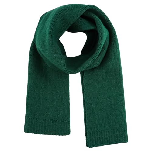 UAMOEI Kids Scarf for Girls Scarf Toddler Boys Scarves Knit Winter Scarves Fashion Neck Warmer Kids Neck Warmers Boy (Dark green)