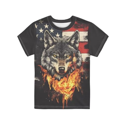 Image of Xhuibop Kids T Shirts for Boys Size 3-16 Girls Short Sleeve Sportswear Active Tops