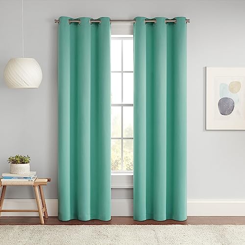 Eclipse Darrell Modern Blackout Thermal Grommet Window Curtains for Bedroom