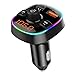Produktbild Aishces FM Transmitter Auto Bluetooth V5.0 &QC3.0 Auto Radio Adapter mit 2 USB Anschlüsse und Freisprecheinrichtung, Unterstützt TF Karte & USB-Stick (Schwarz)