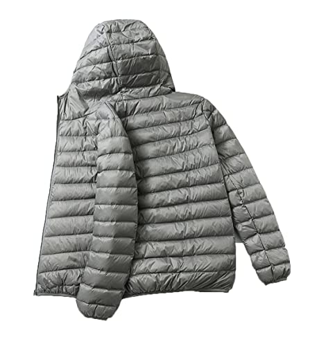 Veste à capuche homme ultralégère et coupe-vent coupe XL grise